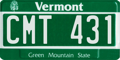 VT license plate CMT431