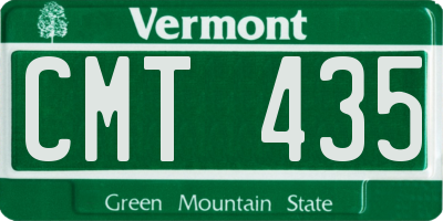 VT license plate CMT435