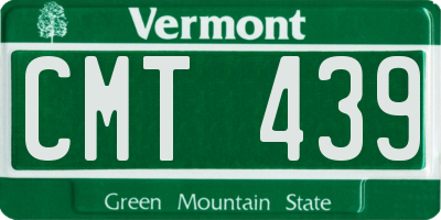 VT license plate CMT439