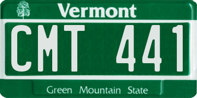 VT license plate CMT441