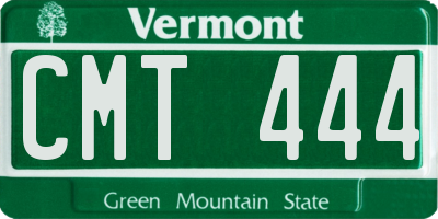 VT license plate CMT444