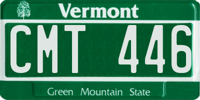VT license plate CMT446