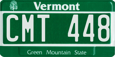VT license plate CMT448
