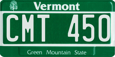 VT license plate CMT450