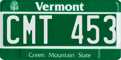 VT license plate CMT453