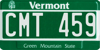 VT license plate CMT459