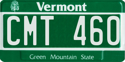 VT license plate CMT460
