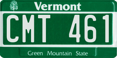VT license plate CMT461