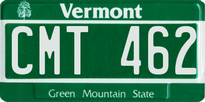 VT license plate CMT462