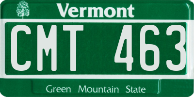 VT license plate CMT463