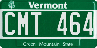 VT license plate CMT464