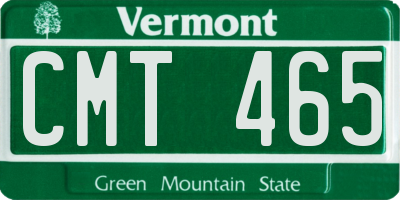VT license plate CMT465
