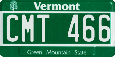 VT license plate CMT466