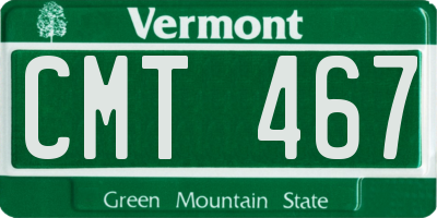 VT license plate CMT467
