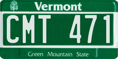 VT license plate CMT471