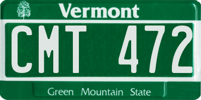 VT license plate CMT472