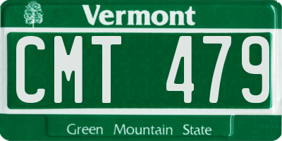 VT license plate CMT479