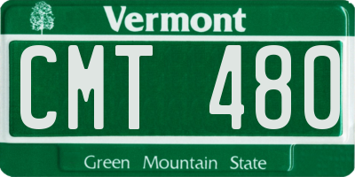 VT license plate CMT480