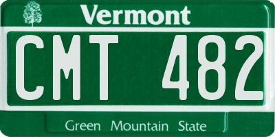 VT license plate CMT482