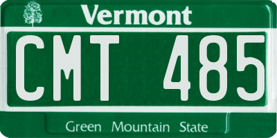 VT license plate CMT485