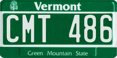 VT license plate CMT486