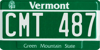 VT license plate CMT487