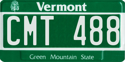 VT license plate CMT488