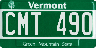 VT license plate CMT490
