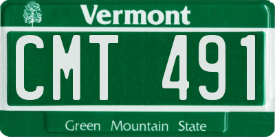 VT license plate CMT491