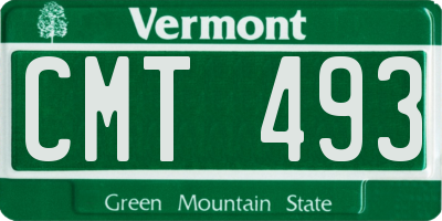VT license plate CMT493