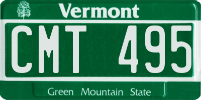 VT license plate CMT495