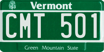 VT license plate CMT501