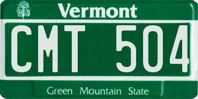 VT license plate CMT504