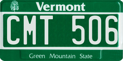 VT license plate CMT506