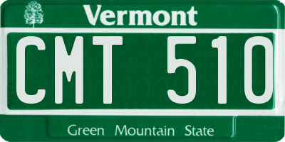 VT license plate CMT510