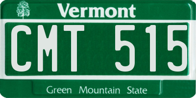 VT license plate CMT515