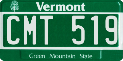 VT license plate CMT519