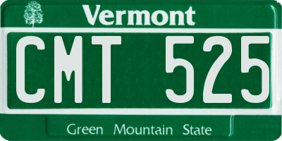 VT license plate CMT525