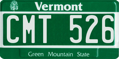 VT license plate CMT526