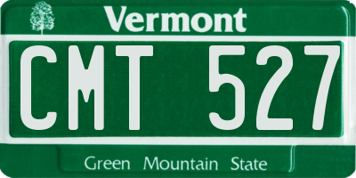 VT license plate CMT527