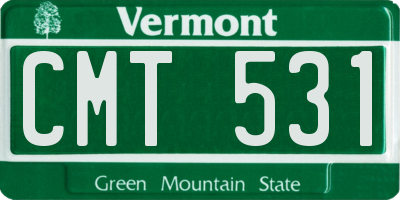 VT license plate CMT531