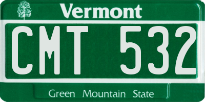 VT license plate CMT532