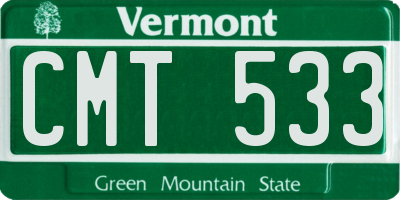 VT license plate CMT533