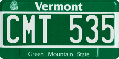 VT license plate CMT535