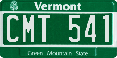 VT license plate CMT541