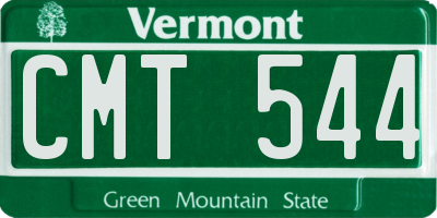 VT license plate CMT544