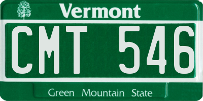 VT license plate CMT546