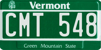 VT license plate CMT548