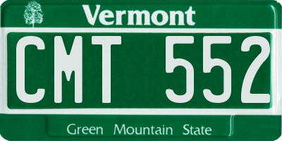 VT license plate CMT552