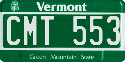 VT license plate CMT553